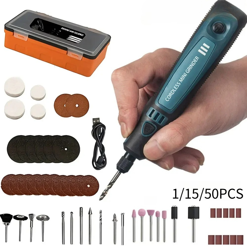 Woodworking Crafts - Bezprzewodowa elektryczna szlifierka USB, przenośny zestaw