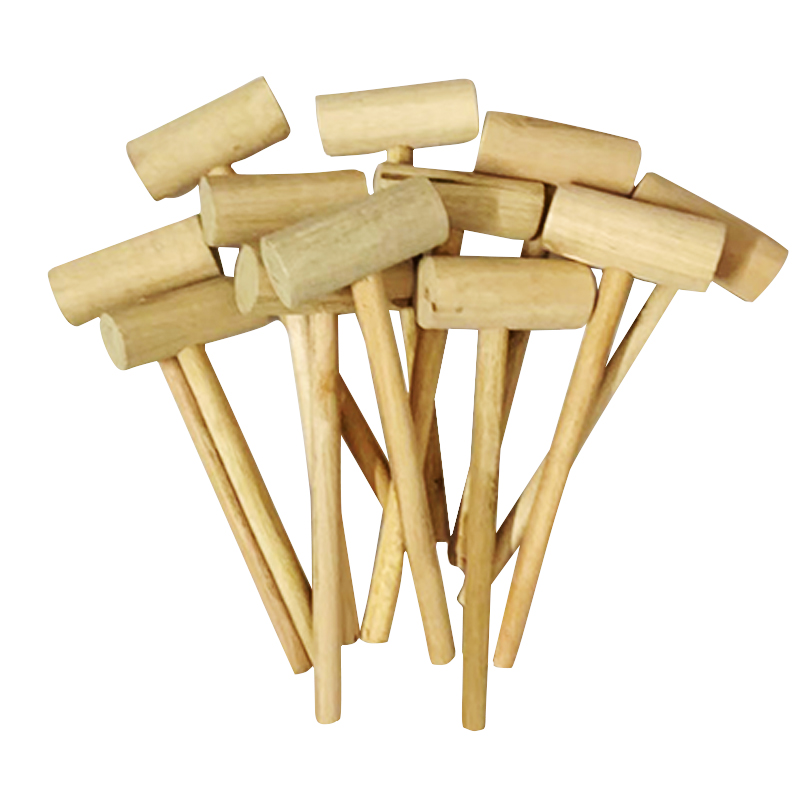 Wooden Mallet Carving - Mini drewniany młotek dla dzieci kulki