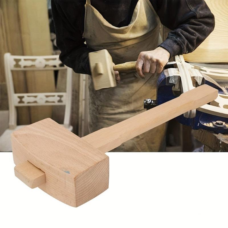 Wooden Mallet Carving - 1 szt. DIY Skórzany Młotek Stolarski