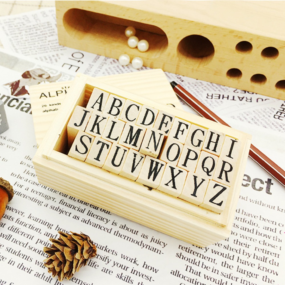 Drewniany Zestaw Stempli Alfab – Woodworking Logos recenzja i cena