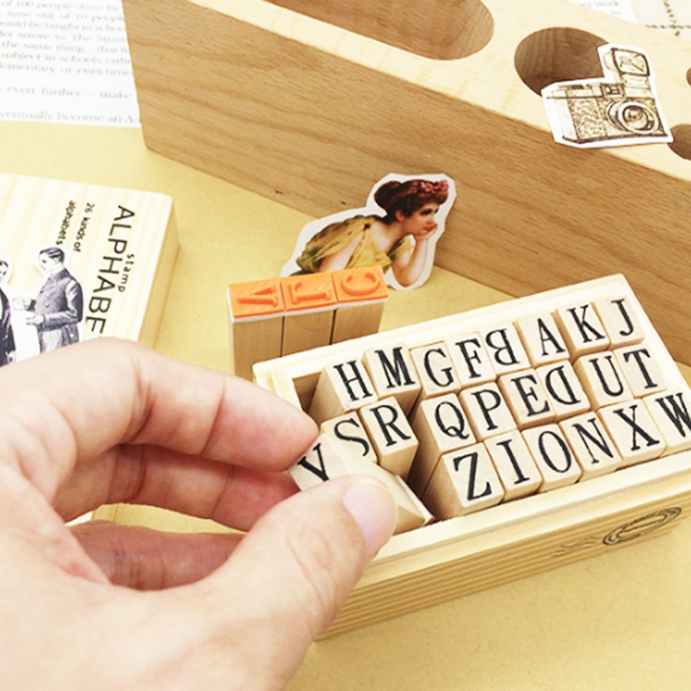 Drewniany Zestaw Stempli Alfab – Woodworking Logos recenzja i cena