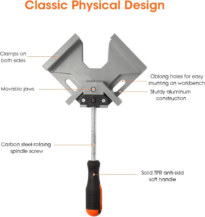 Zacisk kątowy 90 stopni z poje – Woodworking Right Angle Clamp recenzja i cena